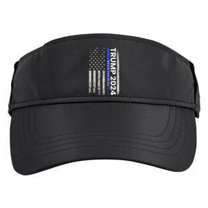 Trump 2024 Back The Blue Thin Blue Line Police American Flag Adult Drive Performance Visor