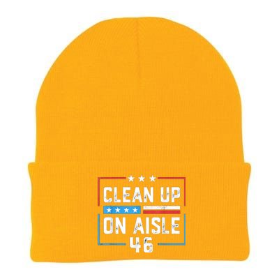 Trump 2024 Back America Clean Up On Aisle 46 Anti Joe Biden Knit Cap Winter Beanie