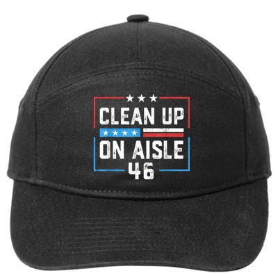 Trump 2024 Back America Clean Up On Aisle 46 Anti Joe Biden 7-Panel Snapback Hat