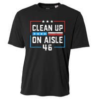 Trump 2024 Back America Clean Up On Aisle 46 Anti Joe Biden Cooling Performance Crew T-Shirt