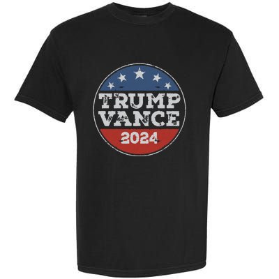 Trump 2024 Button Election For Republicans Trump Vance 2024 Garment-Dyed Heavyweight T-Shirt