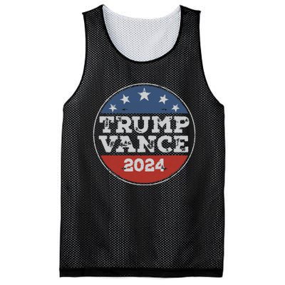 Trump 2024 Button Election For Republicans Trump Vance 2024 Mesh Reversible Basketball Jersey Tank