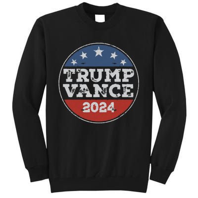 Trump 2024 Button Election For Republicans Trump Vance 2024 Tall Sweatshirt