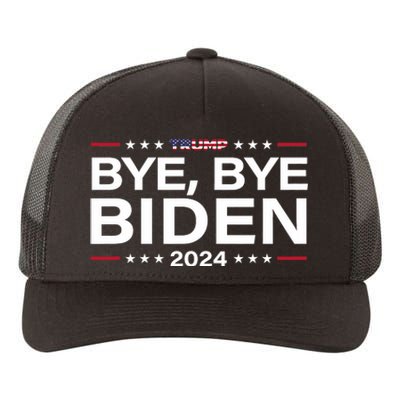 Trump 2024 Bye Bye Biden Dropped Out Election Funny Yupoong Adult 5-Panel Trucker Hat