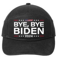 Trump 2024 Bye Bye Biden Dropped Out Election Funny 7-Panel Snapback Hat