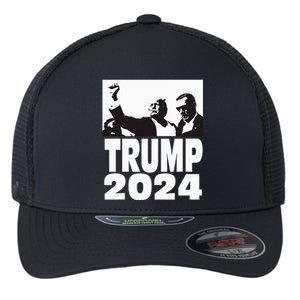 Trump 2024 Bulletproof Teflon Don Rally Shooting Fist Pump Flexfit Unipanel Trucker Cap