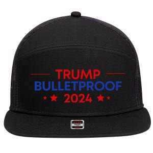 Trump 2024 Bulletproof 7 Panel Mesh Trucker Snapback Hat