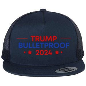 Trump 2024 Bulletproof Flat Bill Trucker Hat