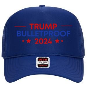 Trump 2024 Bulletproof High Crown Mesh Back Trucker Hat