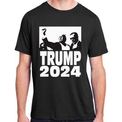 Trump 2024 Bulletproof Teflon Don Rally Shooting Fist Pump Adult ChromaSoft Performance T-Shirt