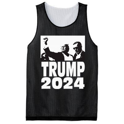 Trump 2024 Bulletproof Teflon Don Rally Shooting Fist Pump Mesh Reversible Basketball Jersey Tank