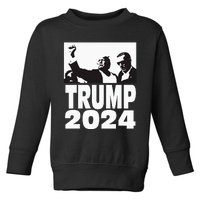 Trump 2024 Bulletproof Teflon Don Rally Shooting Fist Pump Toddler Sweatshirt