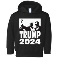 Trump 2024 Bulletproof Teflon Don Rally Shooting Fist Pump Toddler Hoodie