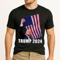 Trump 2024 Bullet Flag Fist Election Cooling Performance Crew T-Shirt