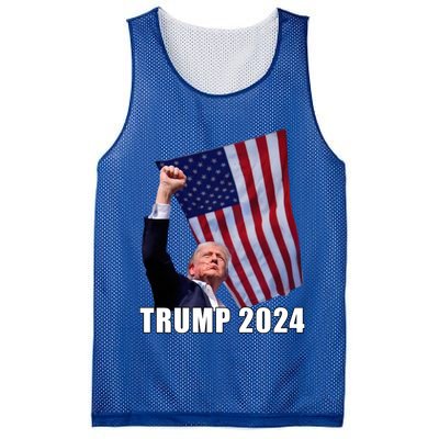 Trump 2024 Bullet Flag Fist Election Mesh Reversible Basketball Jersey Tank