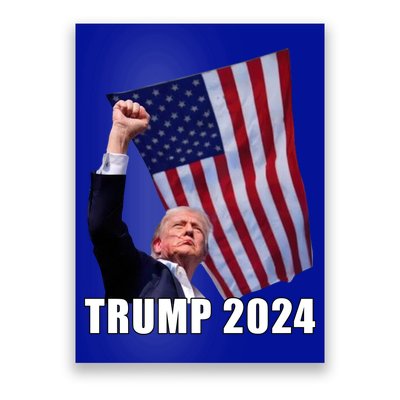 Trump 2024 Bullet Flag Fist Election Poster