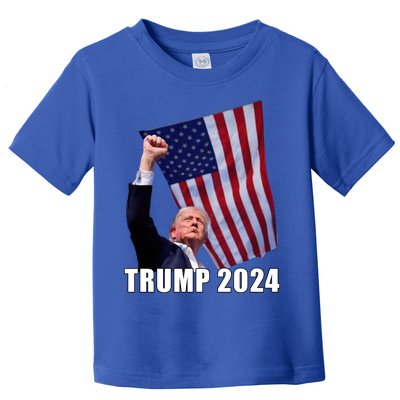 Trump 2024 Bullet Flag Fist Election Toddler T-Shirt