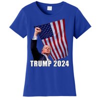 Trump 2024 Bullet Flag Fist Election Women's T-Shirt