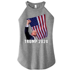 Trump 2024 Bullet Flag Fist Election Women's Perfect Tri Rocker Tank