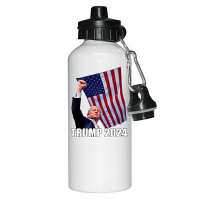 Trump 2024 Bullet Flag Fist Election Aluminum Water Bottle 