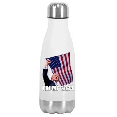 Trump 2024 Bullet Flag Fist Election Stainless Steel Insulated Water Bottle