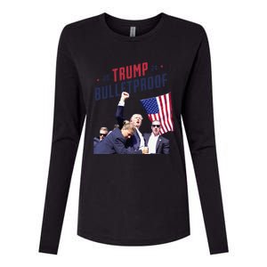 Trump 2024 Bulletproof Shooting Rally Womens Cotton Relaxed Long Sleeve T-Shirt