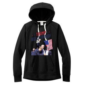 Trump 2024 Bulletproof Shooting Rally Women's Fleece Hoodie