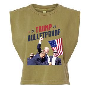 Trump 2024 Bulletproof Shooting Rally Garment-Dyed Women's Muscle Tee