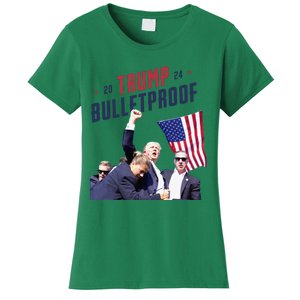 Trump 2024 Bulletproof Shooting Rally Women's T-Shirt