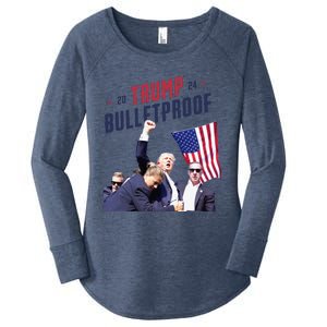 Trump 2024 Bulletproof Shooting Rally Women's Perfect Tri Tunic Long Sleeve Shirt