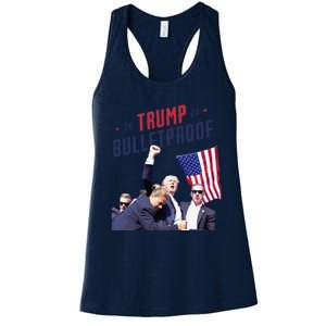 Trump 2024 Bulletproof Shooting Rally Women's Racerback Tank