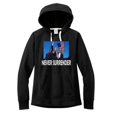 Trump 2024 Bold Election Design Women's Fleece Hoodie