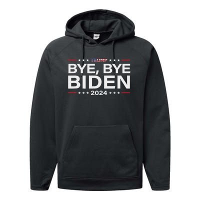 Trump 2024 Bye Bye Biden Dropped Out Election Funny Performance Fleece Hoodie