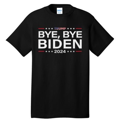 Trump 2024 Bye Bye Biden Dropped Out Election Funny Tall T-Shirt