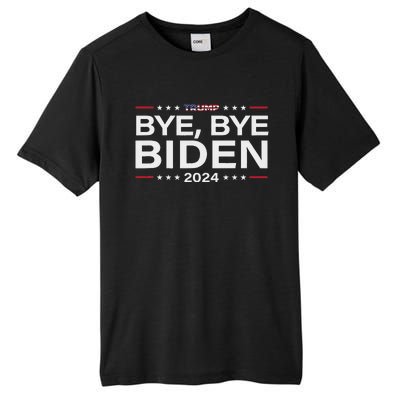 Trump 2024 Bye Bye Biden Dropped Out Election Funny Tall Fusion ChromaSoft Performance T-Shirt