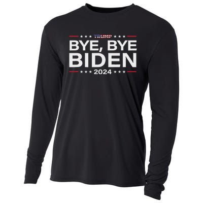 Trump 2024 Bye Bye Biden Dropped Out Election Funny Cooling Performance Long Sleeve Crew