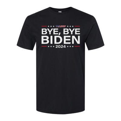 Trump 2024 Bye Bye Biden Dropped Out Election Funny Softstyle CVC T-Shirt