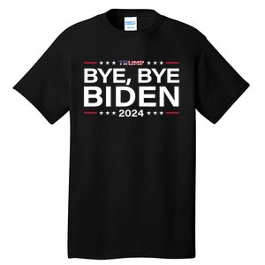 Trump 2024 Bye Bye Biden Dropped Out Election Funny Tall T-Shirt