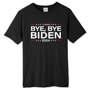 Trump 2024 Bye Bye Biden Dropped Out Election Funny Tall Fusion ChromaSoft Performance T-Shirt