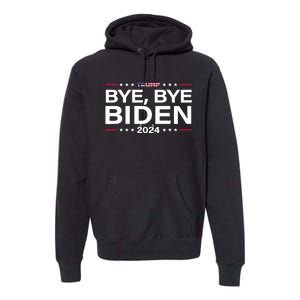 Trump 2024 Bye Bye Biden Dropped Out Election Funny Premium Hoodie