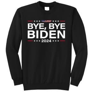 Trump 2024 Bye Bye Biden Dropped Out Election Funny Tall Sweatshirt