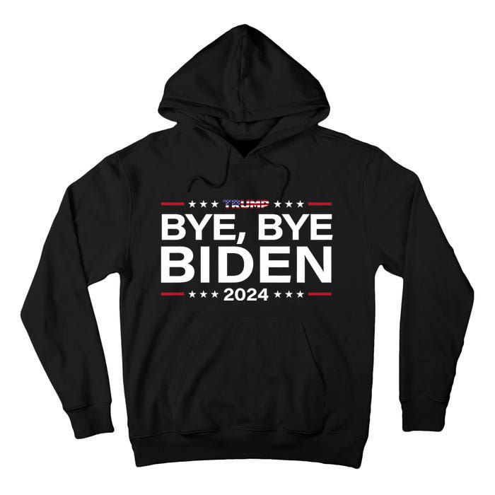 Trump 2024 Bye Bye Biden Dropped Out Election Funny Tall Hoodie