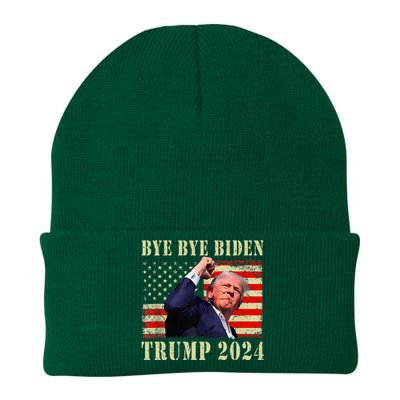 Trump 2024 Bye Bye Biden Dropped Out Election 2024 Knit Cap Winter Beanie