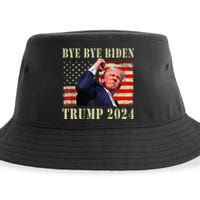 Trump 2024 Bye Bye Biden Dropped Out Election 2024 Sustainable Bucket Hat