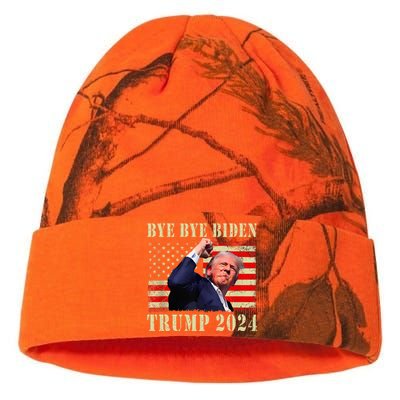 Trump 2024 Bye Bye Biden Dropped Out Election 2024 Kati Licensed 12" Camo Beanie