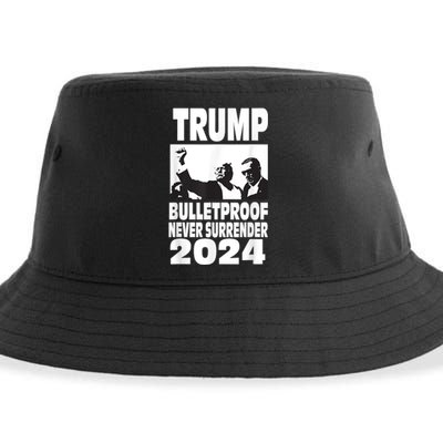 Trump 2024 Bulletproof Never Surrender Sustainable Bucket Hat