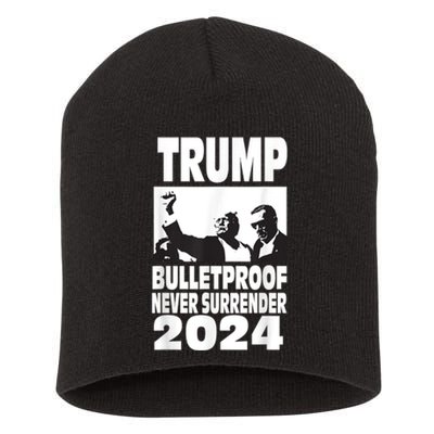 Trump 2024 Bulletproof Never Surrender Short Acrylic Beanie