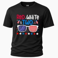 Two 2nd Birthday 4th Of July 2nd Birthday Party Cooling Performance Crew T-Shirt
