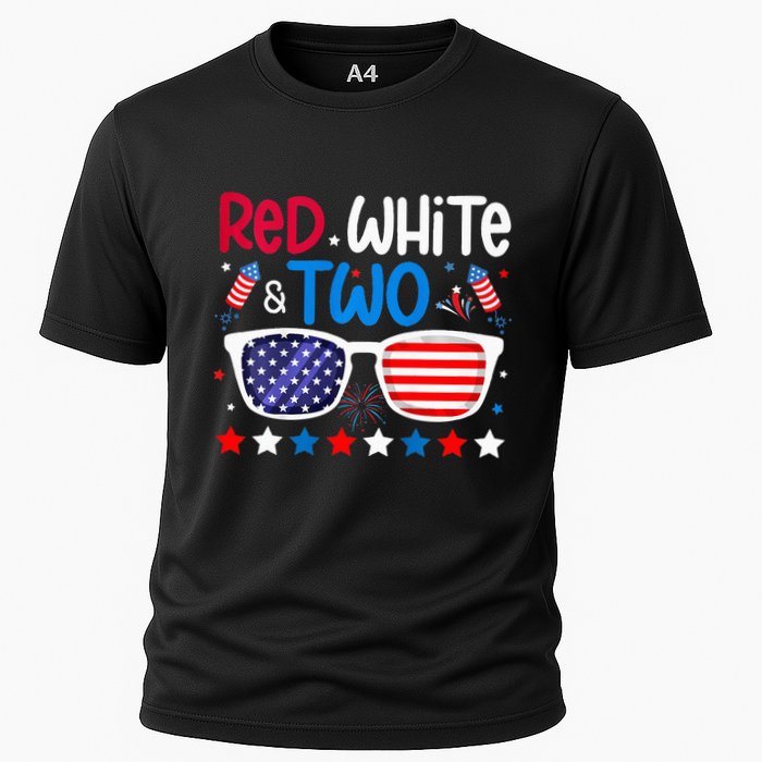 Two 2nd Birthday 4th Of July 2nd Birthday Party Cooling Performance Crew T-Shirt