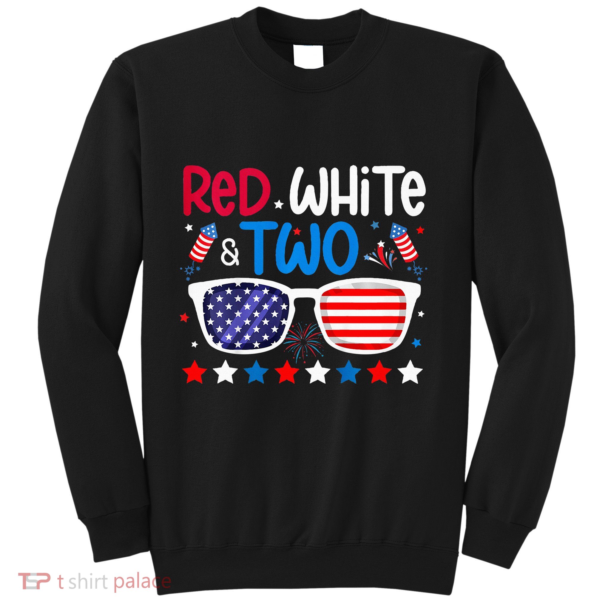 Two 2nd Birthday 4th Of July 2nd Birthday Party Sweatshirt